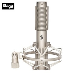 Stagg SRM70 Vocal and Instrumental Ribbon Microphone Silver with Shock Mount
