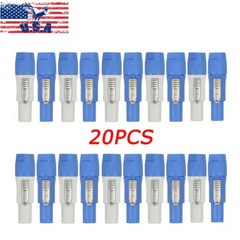 USA 20Pcs PowerCON 20A AC NAC3FCA+NAC3MPA-1 Chassis Plug Panel Adapter Connector