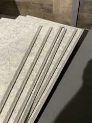 6 Pack Acoustic Sound Panels 48” x 12” Gray Peel & Stick Felt Panels 10mm Thick