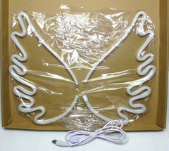 Wings LED Wall Light,White with USB Power Outlet(plug not included) indoor use.