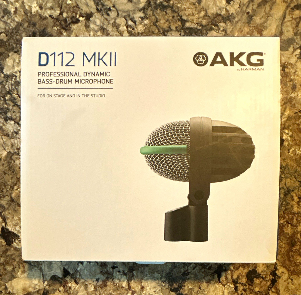 AKG D112 MKII Dynamic Bass Drum Mic, Cardioid, XLR 3-Pin, Mountable
