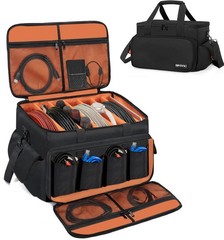 DJ Cable File Bag with 6 Detachable Dividers High Capacity Gig Cable Bag for …