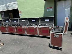 JBL PRX612M Powered Speakers in Wheeled Road Case (PAIR)THS