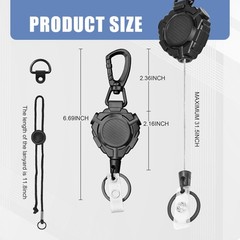 Ezcora CB Mic Holder Retractable Microphone Keeper Heavy Duty CB Radio Retrac…