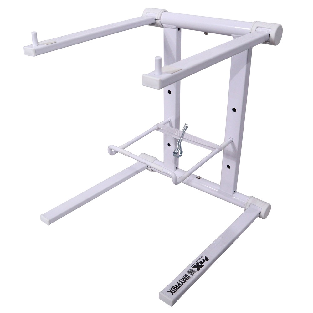 ProX T-LPS600 WHITE DJ Foldable Laptop Stand with Carrying Bag – White