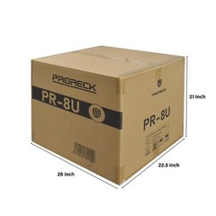 RK 8U Rack Case With Slant Mixer Top, 20“ Rackable Depth, Plywood, 8U