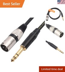 1/4 Inch TRS to XLR Male Balanced Signal Interconnect Cable Quarter inch to X…