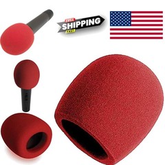 Foam Ball Type Microphone Windscreen Red Flexible Foam for Vocal Performances