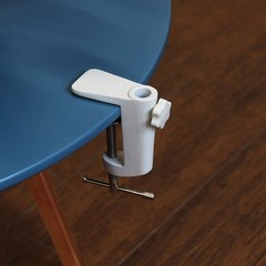 RTNLIT Universal C Shape Table Mounting Clamp for Microphone Suspension White