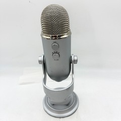 Blue Yeti Silver USB Condenser Microphone w/ Desk Stand PC/Mac Tested Working