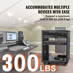 VEVOR 12U AV Rack Stand 300 lbs Capacity Network Stereo Recording Studio Rack