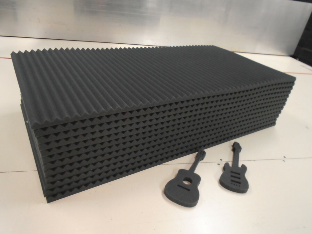 Acoustic Studio Soundproofing Foam Panels Wedge/Pyramid 12 Tiles 24″x 48″x 1″