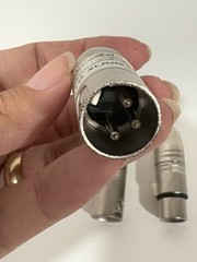 Lot Of 3 Socket Adapters (2x 3 Pin XLR Male to RCA Phono + 1 XLR Female To 1/4”
