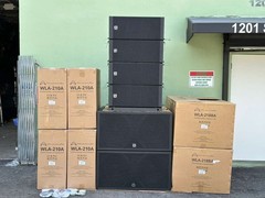 (4) Wharfedale Pro WLA-210A Line Array W/ (2)WLA-218BA 18″ Sub #6190 (THS)