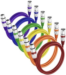 XLR Microphone Cable 6 Feet 6 Pack – 6Ft XLR Male to Female Mic Cable for Mix…