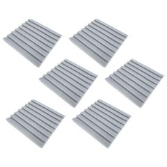 6Pcs Durable Sound Absorbing Tiles Grey Acoustic Foam for Home Music Practice