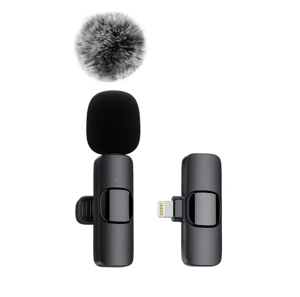 Wireless Lavalier Microphone Audio Video Recording Mini Mic For iPhone Android