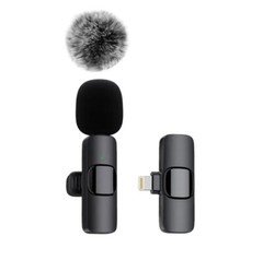 Wireless Lavalier Microphone Audio Video Recording Mini Mic For iPhone Android