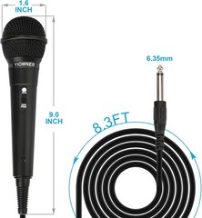 Wired Karaoke Microphone Handheld Vocal Mic 2.5m for AMP Mixer DVD