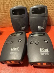 2 LISTEN PROGRAMMABLE DISPLAY RECIVERS plus 2 LISTEN standard receivers. Tested.