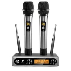 TONOR Wireless Microphones System 2 * 15 Channel Metal Professional UHF Cordless