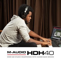 M-Audio Hdh40 – Over Ear Studio Headphones Closed Back Design Flexible Headband