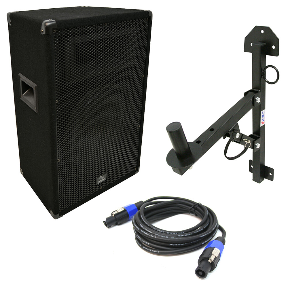Harmony Audio HA-V12P Pro DJ 12″ Passive 450W PA Speaker Speakon Cable & Stand