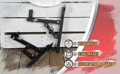 Premium PA Speakers Wall Mount Brackets By GRIFFIN | Set Of 2 Steel Pro-Audio