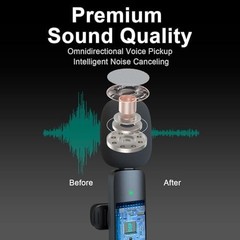Professional Wireless Lavalier Microphone for iPhone, iPad, Android Phone, Mini