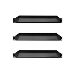 3pk OSP 1 Space Metal Rack Mount Shelf Tray Fits 19″ wide Rack Cases