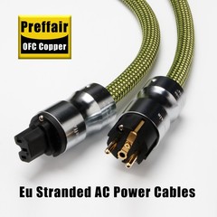 Audiophile OFC HiFi Audio Power Cable US EU Schuko AC Mains Supply Cord
