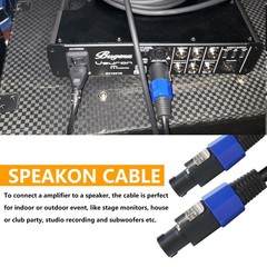 20 Feet Speakon Compatible Speaker Cable PA DJ Pro Audio Wire Cord 16 Gauge AWG