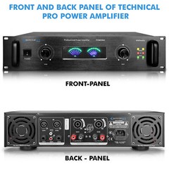 Technical Pro 6000 Watt 2-Channel Stereo Power Amplifier for Home Speaker System
