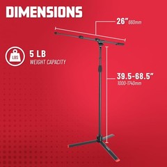 Frameworks ID Series Mic Stand with Easily Adjustable CAM Releases and Boom Arm