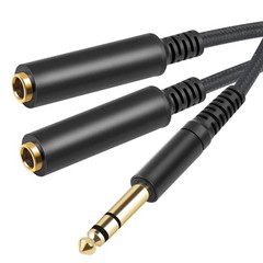 High-Quality 1/4″ TRS Splitter Cable 30cm – Gold Plated for Superior Sound