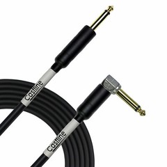 Castline Gold 1/4″ TS to 1/4″ TS Right Angle Speaker Cable Mogami 3082