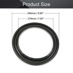Fielect 10 Inch Speaker Foam Edge Surround Rings 10 4pcs, Black