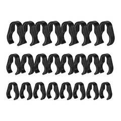 Multiple Sizes for Easy Attachment Microphone Stand Cable Clips 32 PCS