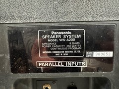 Great Working Panasonic Ramsa WS-A200 Speaker 250w 8-ohms Parallel Inputs Nice!