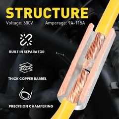 haisstronica Non Insulated Butt Connectors Kit, 100pcs 26-24 AWG, silver