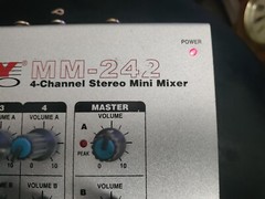 Nady Audio 4-Channel Stereo Mini Mixer Model MM-242 *Missing Power Cord Untested