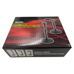 Desktop Microphone Stand,Adjustable Height 8.27-12.6″,Black Table Holder Univers