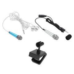 2Pcs Mini Microphone Tiny Microphone for Phone Blue, Silver