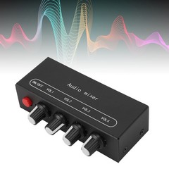 Stereo Line Sound Mixer 3.5mm Input Output Port DC5-12V Sound Mixer For Speaker