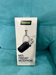 Shure MV7+ Hybrid Podcast Microphone – White