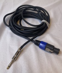 MUSYSIC 25′ 14 AWG Speakon to 1/4″ Male SPEAKER CABLE