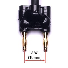 CESS-081 Dual Banana Plugs to 1/4 TS Jack Speaker Cable Adapter, 2 Pack