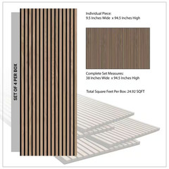 Harmony Almond Acoustic 0.80 In. X 9.5 In. X 120 In. Beige Wood Sound Absorbing