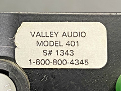 Valley Audio 401 Microphone Processor Rack Mount Channel Strip No Power