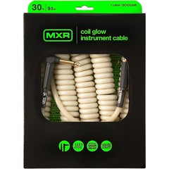 MXR 30′ GLO Coil Instrument Cable Straight to Angle 30 ft.